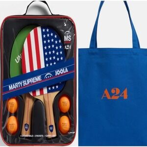 Marty Supreme x JOOLA Table Tennis Kit & Blue Logo Tote Bag CONFIRMED ORDER